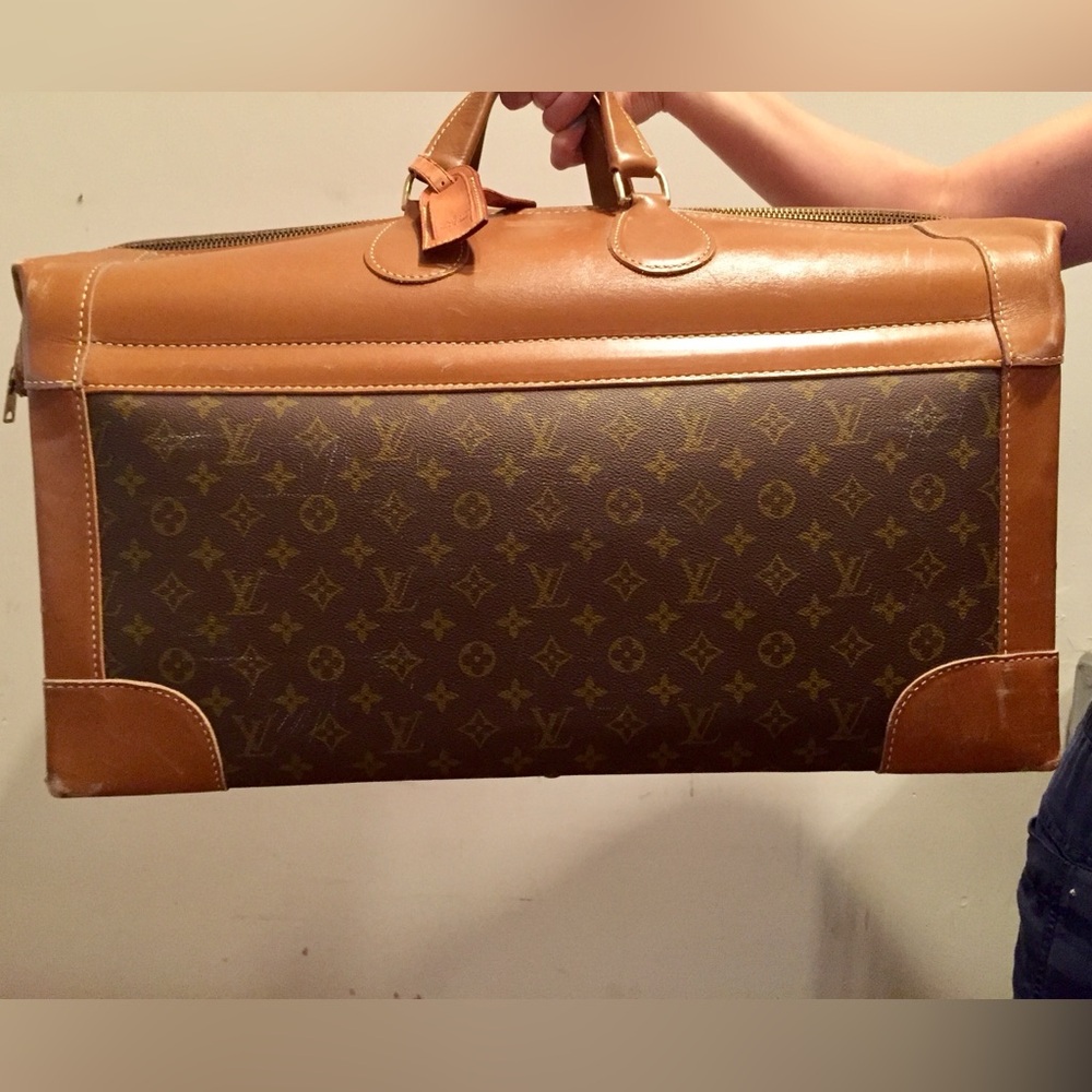 Vintage Louis Vuitton Monogram Travel Bag Steamer Doctors Bag - Rare 1970’s - Picture 13 of 14